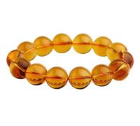 Collection Grade Citrine Energy Beads Bracelet,Natural Healing Crystal Bracelet for Women and Mens,Stretch Crystal Gemstone Bracelets Reiki Gifts,11mm(11mm)