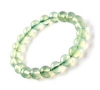 Collection Grade Prehnite Bracelet | Premium Green Quartz Bracelet |Lucky Stone Beaded Single Strand Bracelets | Gifts for Birthday,7mm