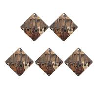 Collection Guitar Car Air Freshener Hanging Incense Chips 5 Pack Automotive Scented Hanging Sheets for Car Home Auto Interior Decor Rhombus,black-style