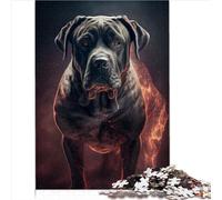 Collection Jigsaw Adults and Children Jigsaw Puzzle Cane Corso Fire Cardboard Puzzle adults and children Stress Reliever Staycation Kill time 1000pcs（26x38cm）