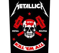 Collection Kill Em All Militia Back Patch in Black Collection Black