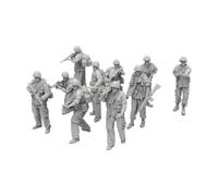 Collection of 10 Unpainted Miniature Figures in 1/72 for Diorama Use