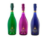 Collection of 3 Accademia Prosecco By Easy Wine Shop Purple, Blue and Green