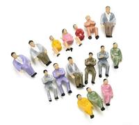 Collection of 50 Seated Painted Figures for Railways, 1 50 Scale Sitting Passengers to Enhance Your Model Train Experience