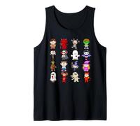 Collection of Creatures Ghosts Witches Zombie Halloween Joke Tank Top