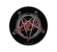 Collection Patch Pentagram Band Logo Official New Black Woven Cotton Circular (9cm) Collection Black
