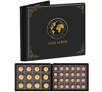 Collection Supplies for Collectors, 300 Pockets Collecting Folder Album With PVC Free Sleeves for 20/25/27/30/38/46mm. Coin Book Holder Storage Organizer Case (Black)