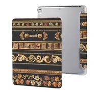 Collections of Old Greek Ornaments Golden Antique Borders Dark Cute Protective Case Compatible for IPAD Pro (10.5in) /IPAD Air3(10.5in) Trifold Tablet Cover Non-Slip Cases