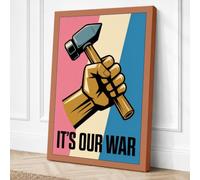 Collective Action Retro Canvas Wall Art Print 18x12 Inch