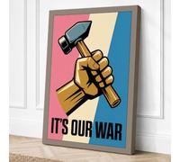 Collective Action Retro Canvas Wall Art Print 30x20 Inch