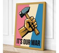 Collective Action Retro Canvas Wall Art Print 36x24 Inch