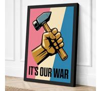 Collective Action Retro Canvas Wall Art Print 36x24 Inch