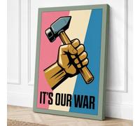 Collective Action Retro Canvas Wall Art Print 36x24 Inch