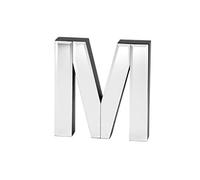 COLLECTIVE HOME - 7-inch Tall Mirrored Glass and Wood Decorative Letter, Home-Bedroom-Office Wall Décor. Perfect Fun Gift to Encourage Girls, Young Ladies & Teens. (M)