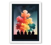 Collective Wonder Modern Framed Wall Art Print A1 (84.1×59.4cm) White, Wall Decor for Living Room, Bedroom, Office & Home, Ready to Hang, Art Gift