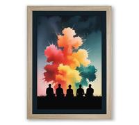 Collective Wonder Modern Framed Wall Art Print A4 (29.7×21cm) Oak, Wall Decor for Living Room, Bedroom, Office & Home, Ready to Hang, Art Gift
