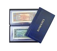 COLLECTOR ALBUM FOR BANKNOTES NOTES Banknote Album with 20 pages 8x17cm (Blue)