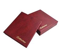 COLLECTOR - Banknote Album in Case Folder Book Notes Banknotes with 15 Pages and 15 Dividers - Very Big Capacity (Red)