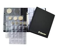 COLLECTOR - Coin Album for 126 mix sizes coins, 10 Pages, 2.5 cm thick, Includes Pockets for Small to Large Coins (Black)