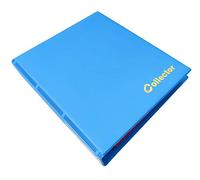 Collector Coin Album for 200 MEDIUM sizes coins 50p 50 pence £1 £2 €1 €2-10 pages and red dividers - PASTEL AZURE