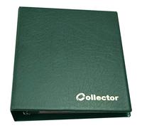 Collector Coin Album for 280 MEDIUM sizes coins 50p 50 pence £1 £2 €1 €2 - 10 pages and red dividers - GREEN