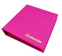 COLLECTOR Coin Album for 280 MEDIUM sizes coins 50p 50 pence £1 £2 €1 €2-14 pages and red dividers (280 Coins, Pastel PINK color)