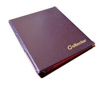 Collector Coin Album for Mix sizes coins from small till large coin - with pages and red dividers + index (Album for 221 coins, Brown)