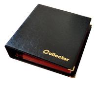 Collector - Coin Album for Mix sizes coins from small till large coin - with pages and red dividers + index (Album for 221 coins, Black)