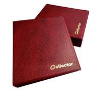 Collector Coin Album IN CASE for 221 mix sizes coins from small till large coin - with pages and red dividers + index - RED