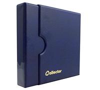 Collector Coin Album IN CASE for 300 mix sizes coins from small till large coin - with pages and red dividers + index - BLUE