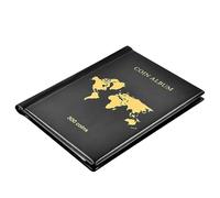 Collector Coin Storage Book - Coin Display Case, Premium Folder, Medallion Album Binder, Memorial Holder, Coin Collecting Folder with Multiple Compartments for Badges, Silver Medals and Antique Tokens