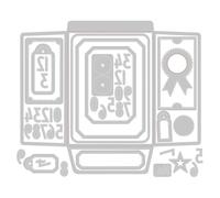 Collector Dies for Card Making DIY Scrapbooking Numbers Badges Collector Pocket Tickets Metal Cutting Dies for Paper Crafting Handmade Crafts Scrapbooking Supplies Arts Crafts Projects Collection Die
