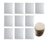 Collectors Coin Pages, Collection Coin Holder Inserts, 9.92x7.95 Inches Waterproof Token Storage, Small Chip Holder, Stamp Storage for Stamps, Pennies, and Commemorative