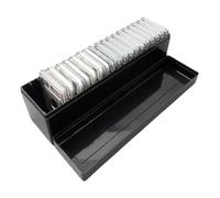 Collectors Coin Storage Box, Commemorative Coin Holder, Large Capacity Keepsake Display Case, Compact Organizer for Adults, Birthday Gift Idea for Family & CoinLovers, Black