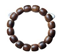Collector's Grade Vietnamese Gold Thread Aquilaria Sinensis Agarwood Multiple sizes Barrel Beads Single-Strand Weighted with Full Knot Oil