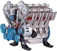 Collector's V8 Engine Model, 1:3 Scale Metal Mechanical Kit with Working Motor, 500+ PCS Desktop Display for Adult Hobbyists & Automotive Enthusiasts