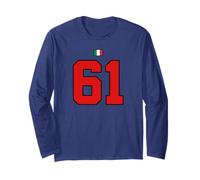 College 61 Number Style Vintage Italy Flag Long Sleeve T-Shirt