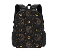 College Backpack Lightweight for Men Women Sacral Night Moon Star Art, Larg
