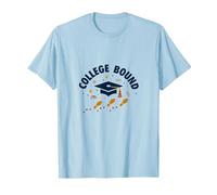 College Bound Kids Future Graduate Gift T-Shirt, Men, Baby Blue, XL