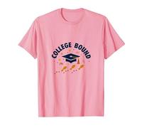 College Bound Kids Future Graduate Gift T-Shirt, Men, Pink, XL
