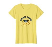 College Bound Kids Future Graduate Gift T-Shirt, Women, Lemon, XL