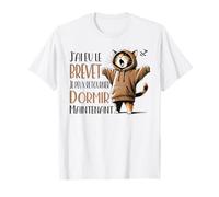 College Certificate 2025 Cat Tired But Graduated Success T-Shirt