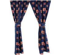 College Covers Everything Comfy Auburn Tigers Curtain Panel Set, 2 Panels, 2 Matching Tie Backs, 42 inches Wide by 84 inches Long