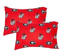 College Covers Everything Comfy Georgia Bulldogs Pillowcase Pair, King, 20" x 40", Includes 2 King Pillowcases