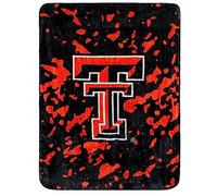 College Covers Everything Comfy Texas Tech Red Raiders Soft and Warm Huge Raschel Throw Blanket, 86" x 63"
