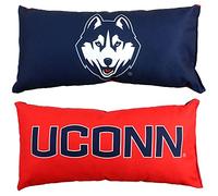 College Covers Solid Color Bolster Travel Pillow, 16" x 8", Uconn Huskies