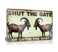 College Flags For Dorm Shut The Gate Or Catch The Goat Tin Sign Funny Wall Flags Room Stuff(30X40CM)