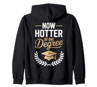 College Graduate One Degree Hotter Graduation Day Zip Hoodie