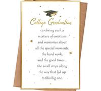 College Graduation Card, Inspirational University Graduation Gift Card for Son, Daughter, Him and Her