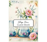 College Guest Book - Science Beaker & Floral Design: Keep Classmates’ Dorms & Contact Info in One Place | Perfect for Campus Networking (College School Books)